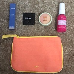 Ipsy bag with makeup products